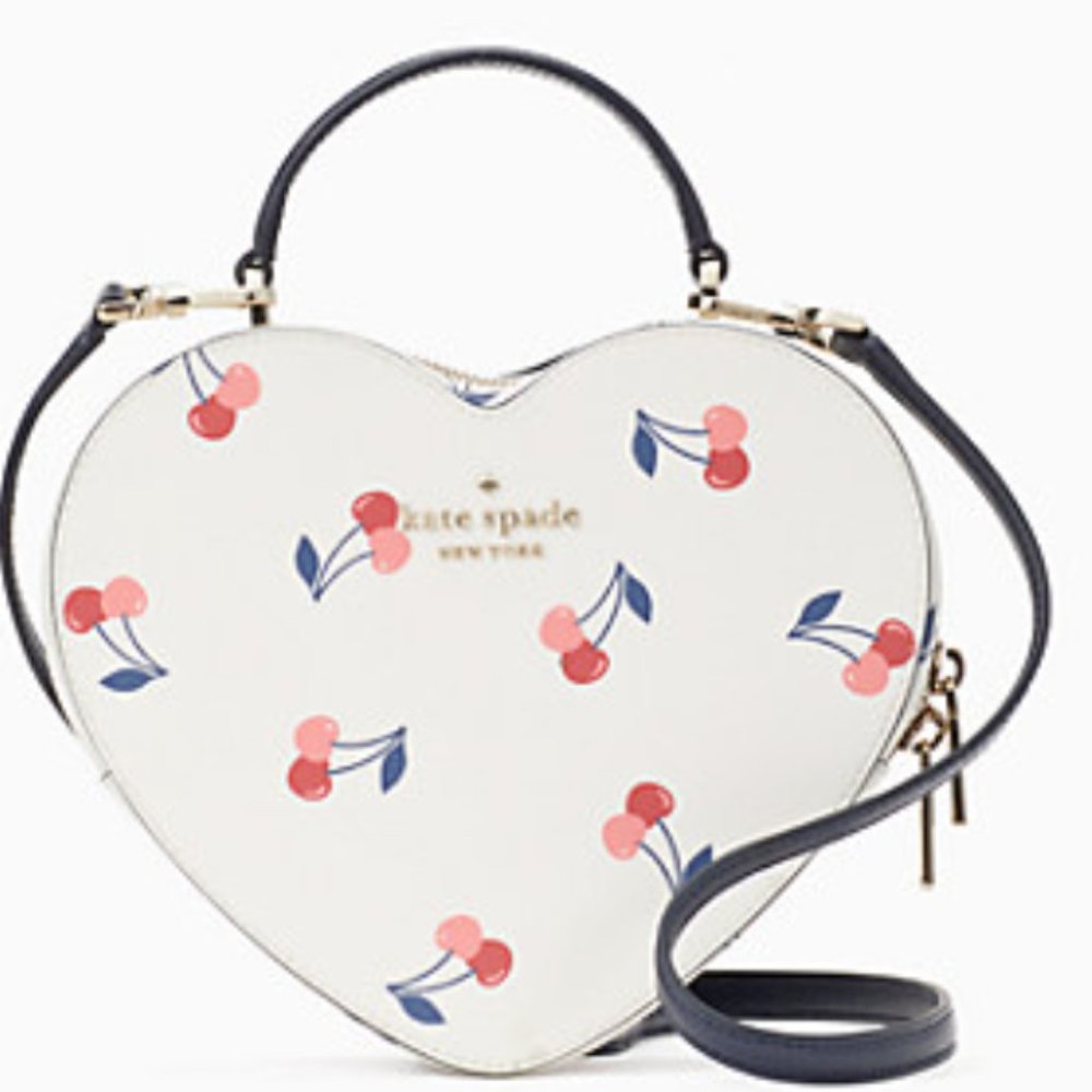 MAKE AN OFFER Kate Spade Love Shack Dancing Cherries  Heart Crossbody Bag